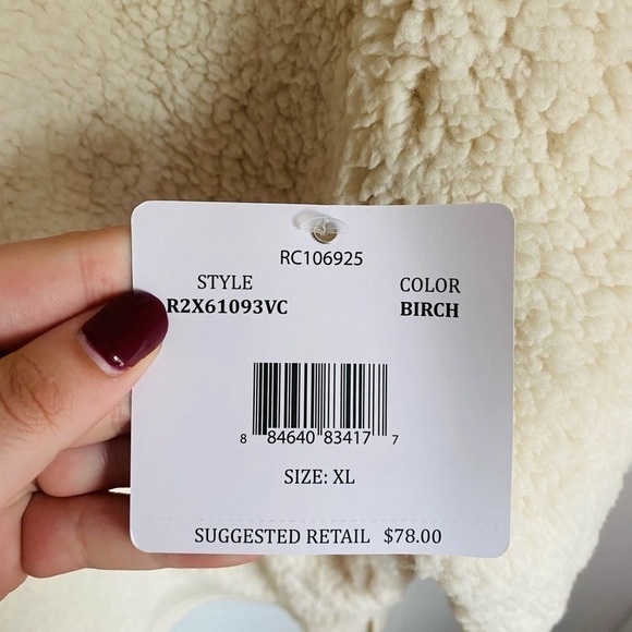 RBX Half Zip Faux Shearling Hoodie - Picture 5 of 9